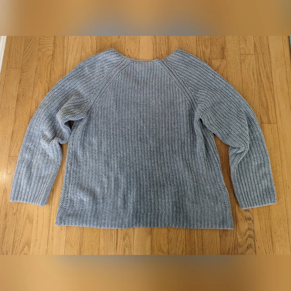 Lucky Brand Light Blue Knit Sweater Large - Picture 2 of 9